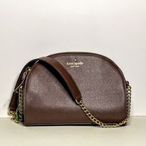 Kate Spade Brown Shoulder Bag with Gold Chain